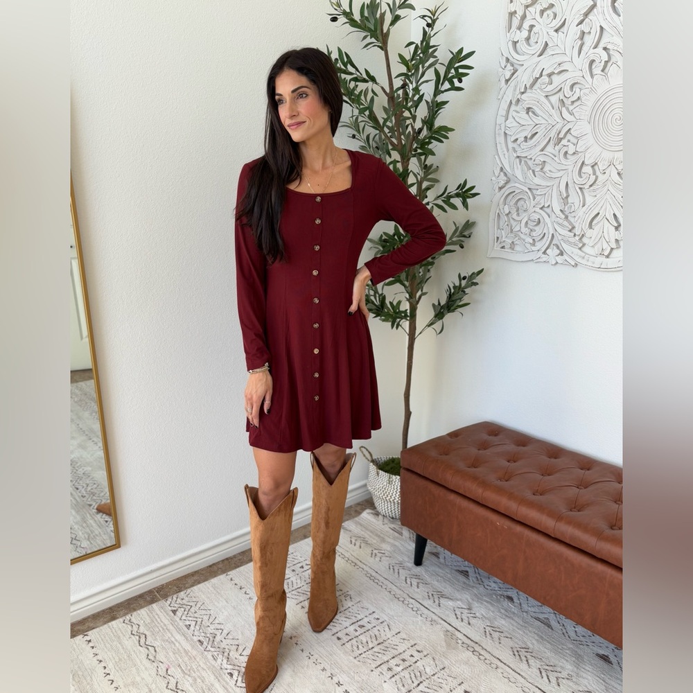 Cute ribbed detail dress